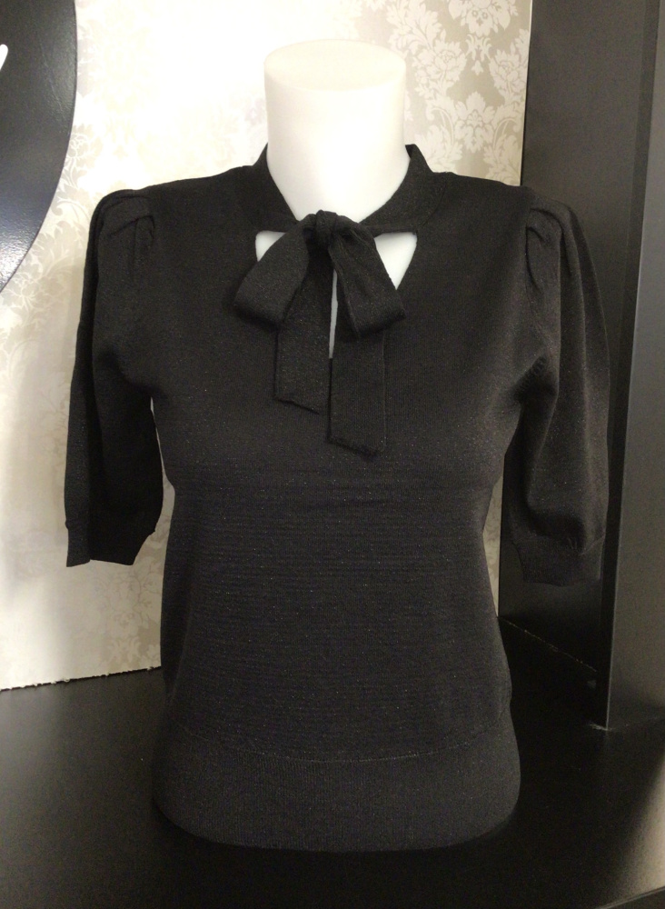 Hovedbilde BYMobbe Bow Jumper 20818235 - Meteorite Black 194008