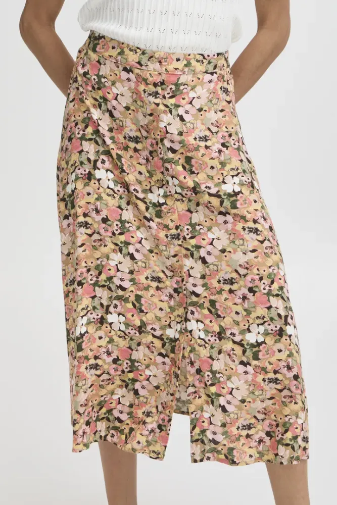 Hovedbilde BYMmjoella Midi Skirt 20816524 - Coral Blush Flower 204525