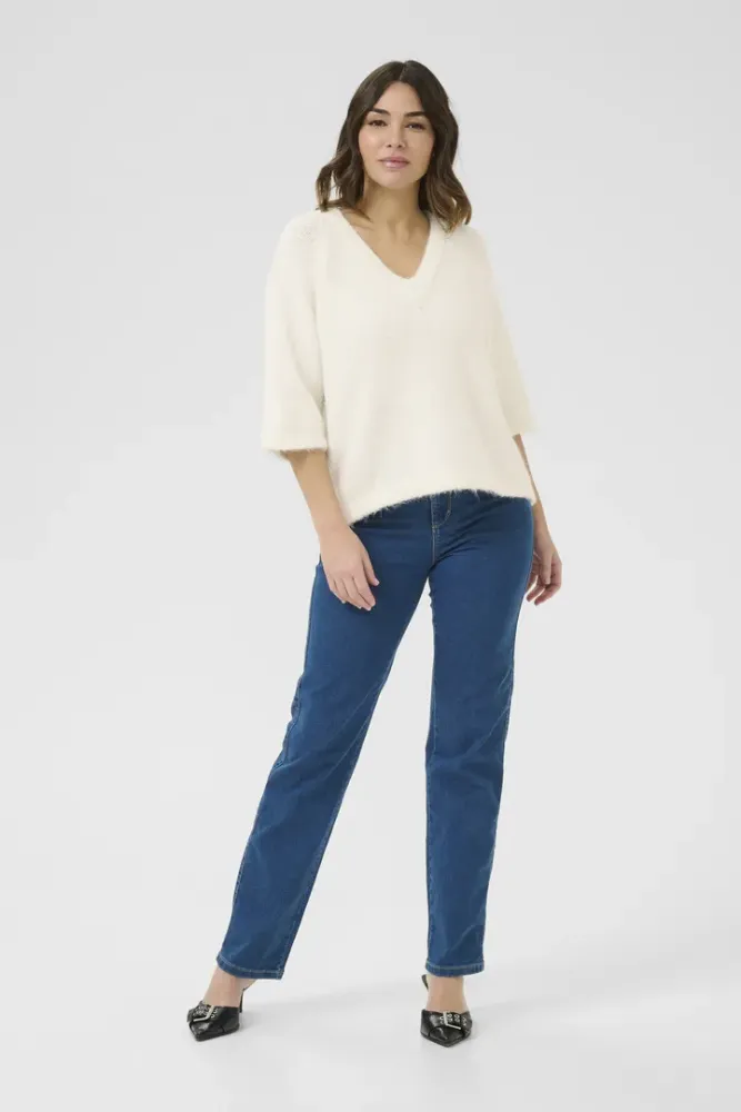 Hovedbilde KAEmilie V-neck Pullover 10509767 - Chalk 110602