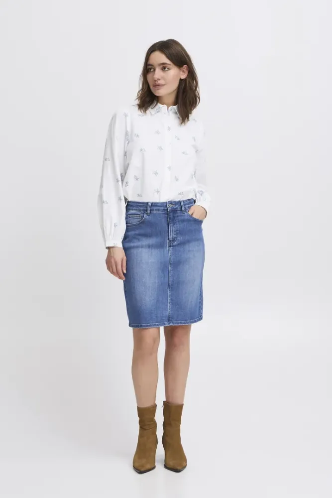 Bilde av BxKaily Short Skirt 20816508 - Mid Blue Denim 200461