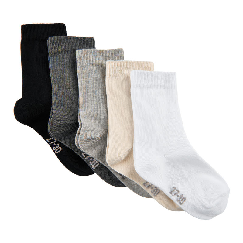 Hovedbilde MINYMO 5pk Basic Sokker - White/Black Mix 100 (5247)