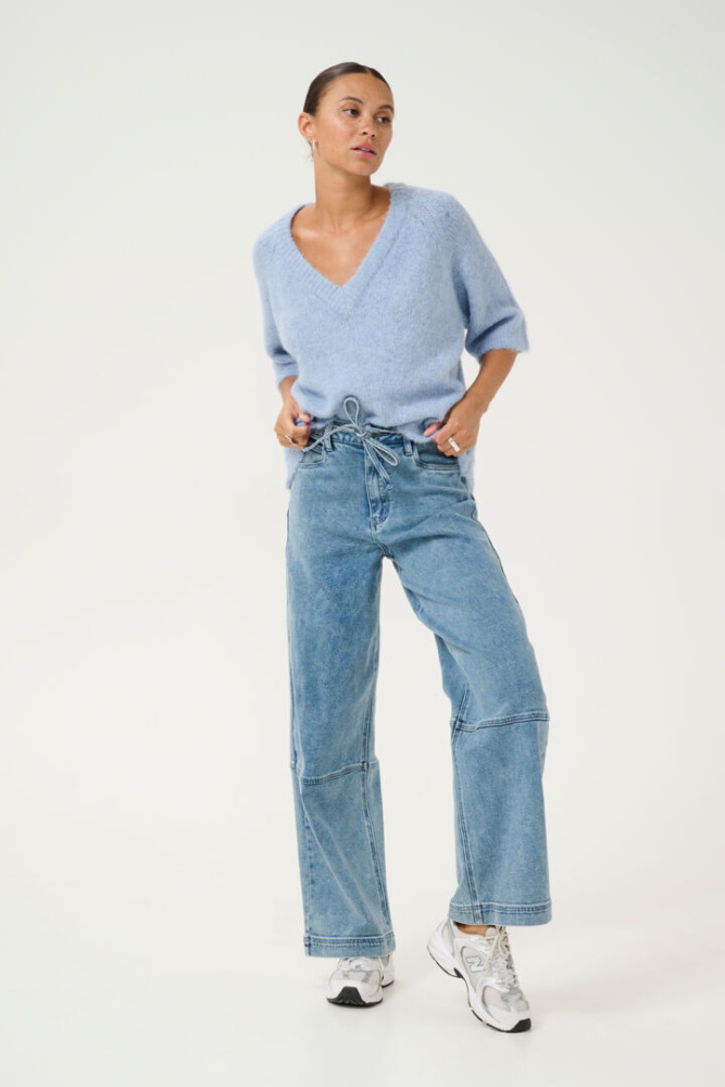 Hovedbilde KAEmilie V-neck Pullover 10509767 - Soft Chambray 164016