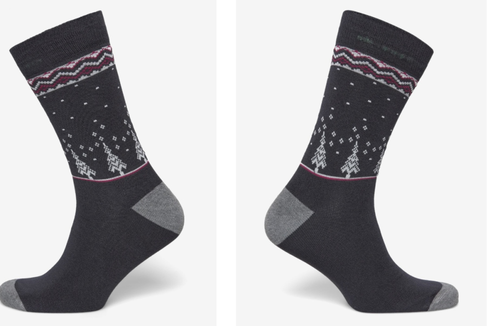 Hovedbilde Lindbergh Christmas Bamboo Socks 30-991162 - navy