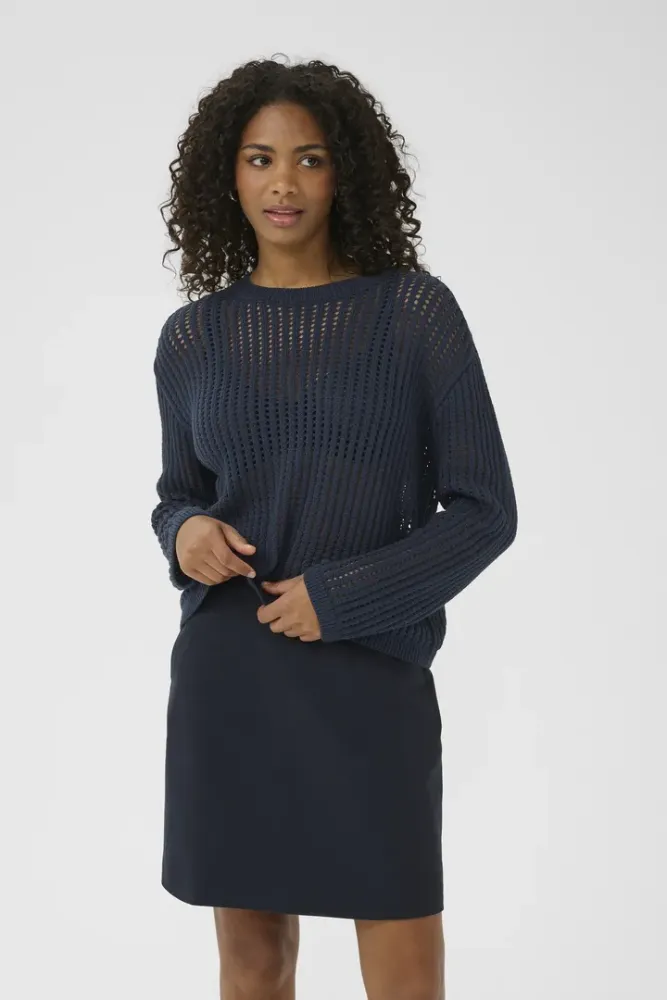 Bilde av Kaffe Solar Pullover 10509985 - Midnight Marine 194020