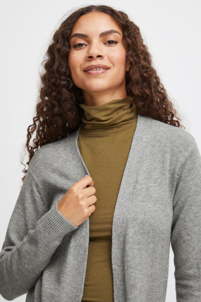 Hovedbilde BYNonina Cardigan 20807327 - Mid Grey Melange 200455