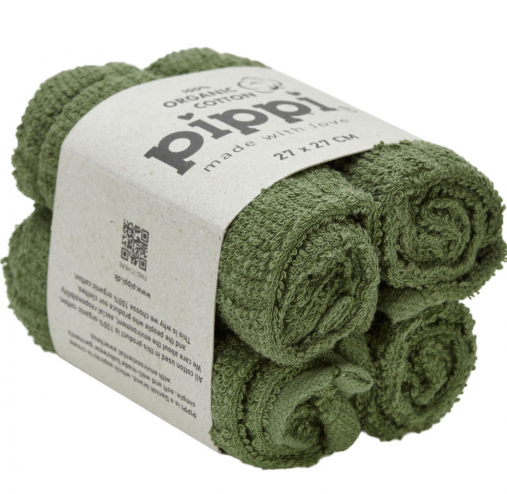 Hovedbilde Pippi Basic Kluter 4pk - Deep Lichen Green 959 - 4753