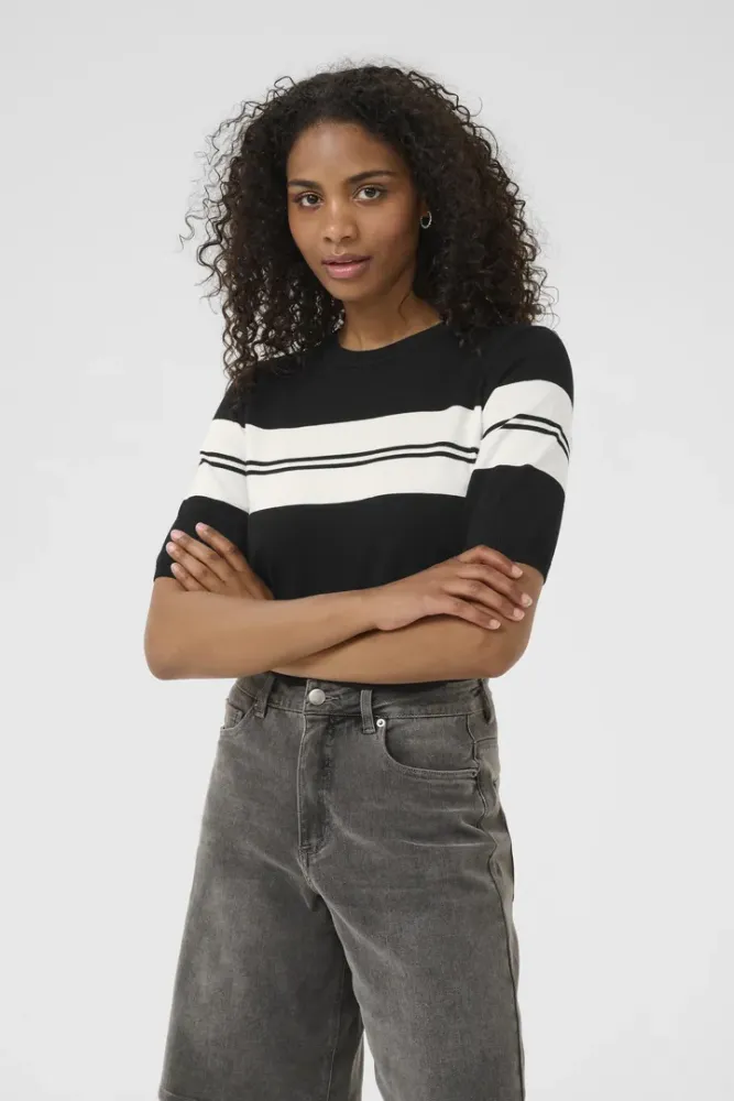 Hovedbilde KALizza O-neck Pullover 10508410 - Black/Chalk 107916