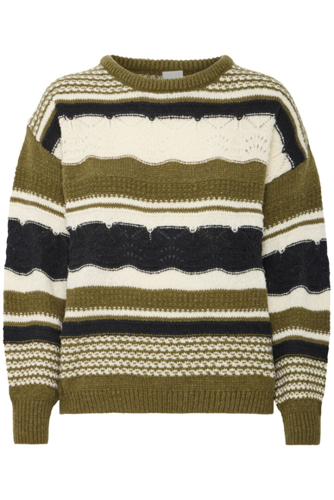 Hovedbilde IHAstra Knit Sweater 20121976 - Mayfly Green Mix 180220