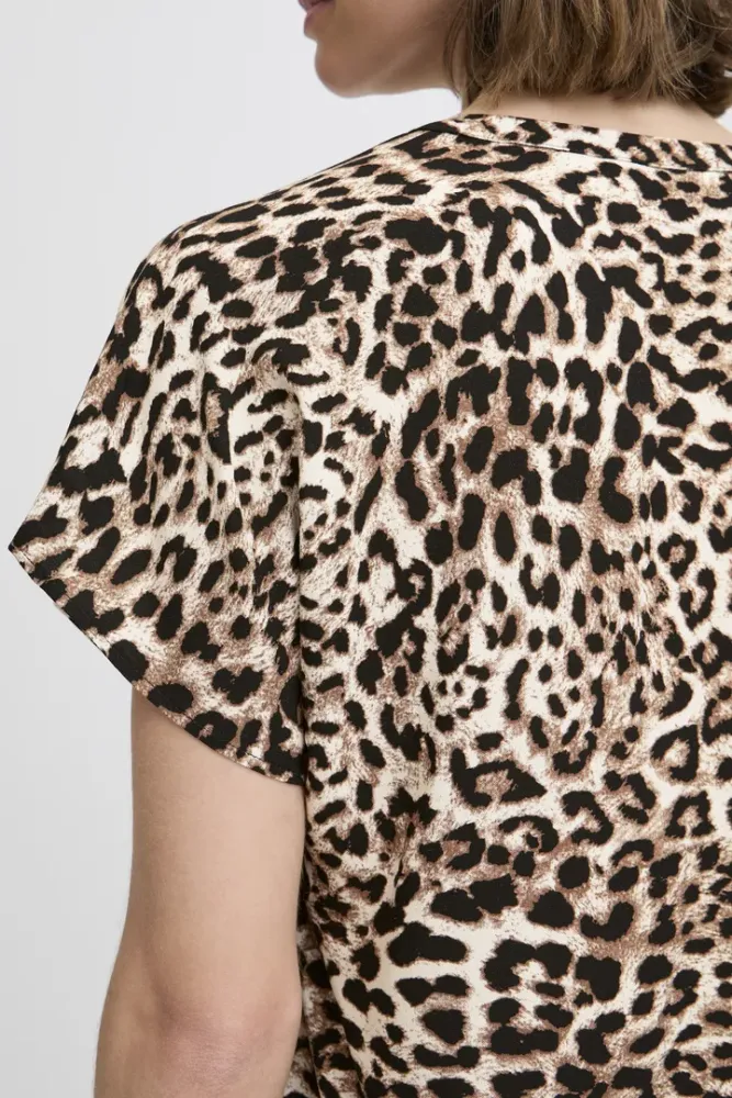 Hovedbilde BYMmjoella V-neck Top 20816529 - Birch Leopard 204522