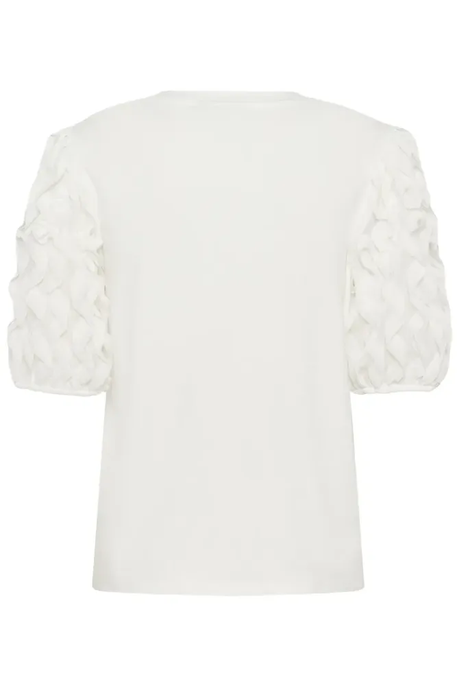 Hovedbilde KALinda Frill T-shirt 10511006 - Chalk 110602