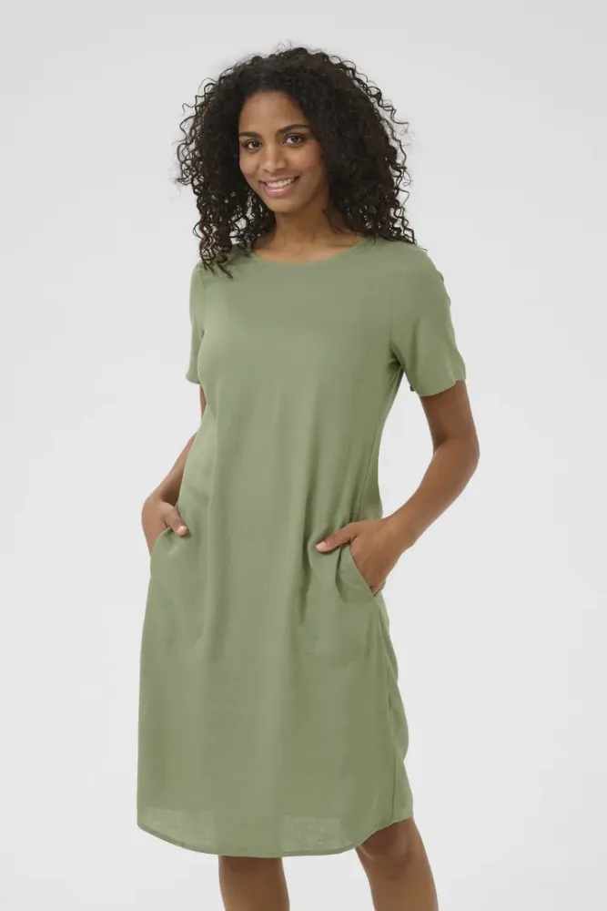 Bilde av Kaffe KAmilia Dress 10508362 - Oil Green 170115