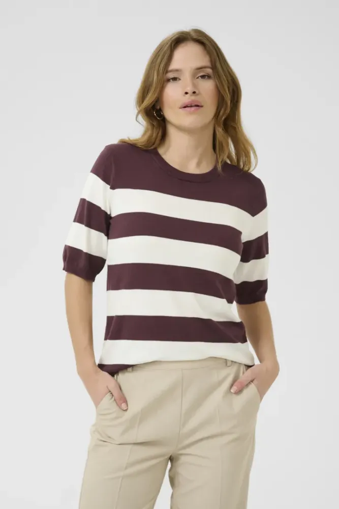 Hovedbilde KALizza O-neck Pullover 10508410 - Fudge/Chalk 107923