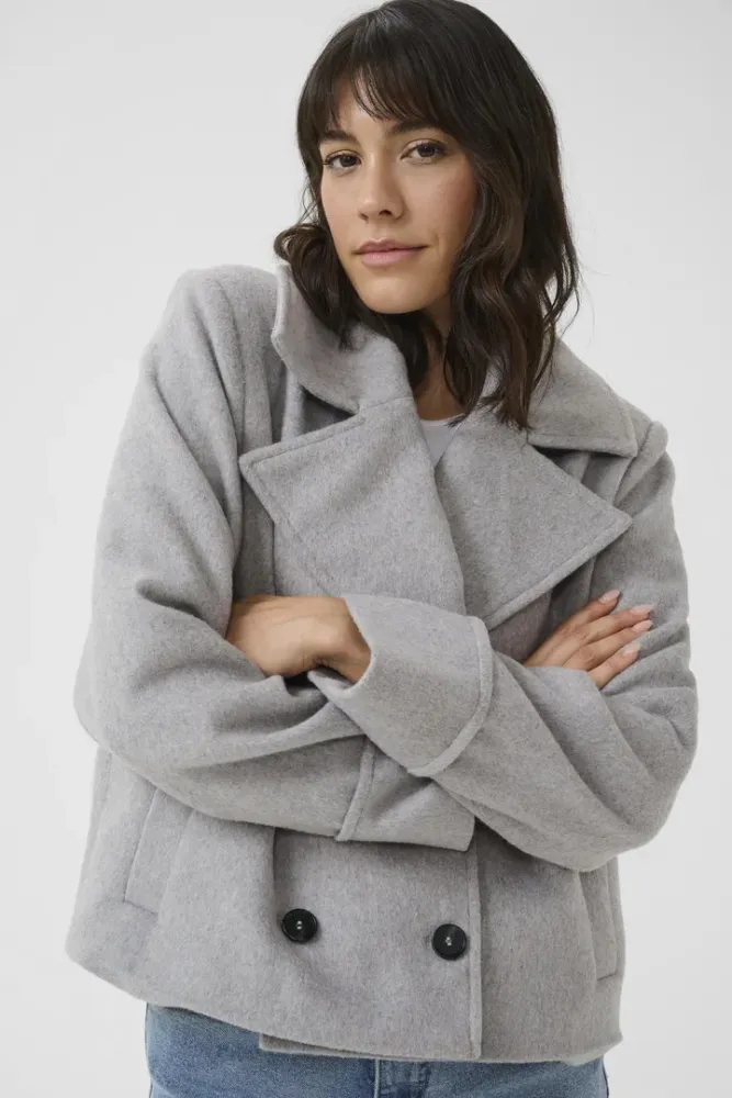 Hovedbilde KAmilia coat 10510068 - Light grey melange