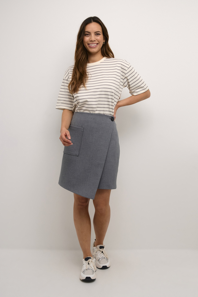 Hovedbilde KAEden Wrap Skirt 10508821 - Grey Melange 100123