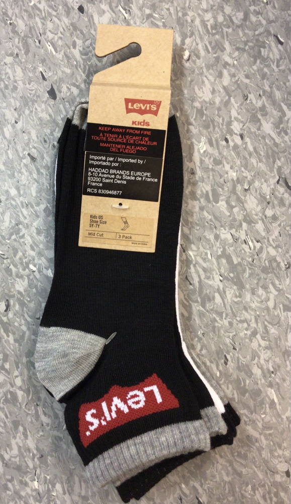 Hovedbilde LEVIS 3pk Sokker Lav - Sort/Hvit/Grå - XL0078-023