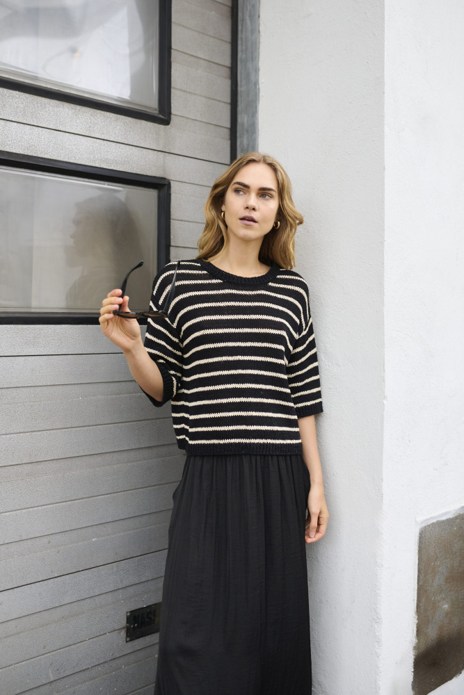 Hovedbilde KAYsabel Knit Pullover 10507630 - Black/White 104474