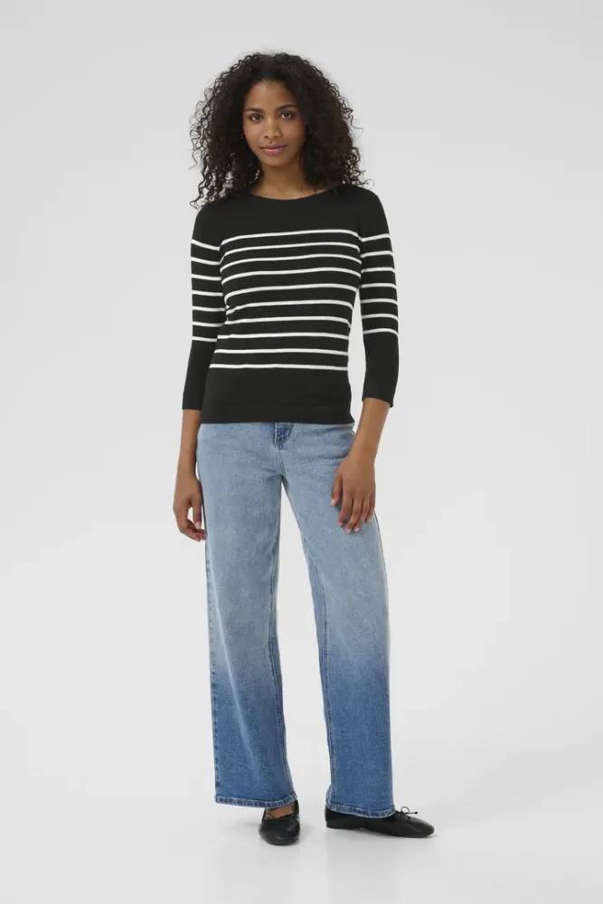 Hovedbilde KALizza Boat Neck Pullover 10510195 - Black/Chalk 107843