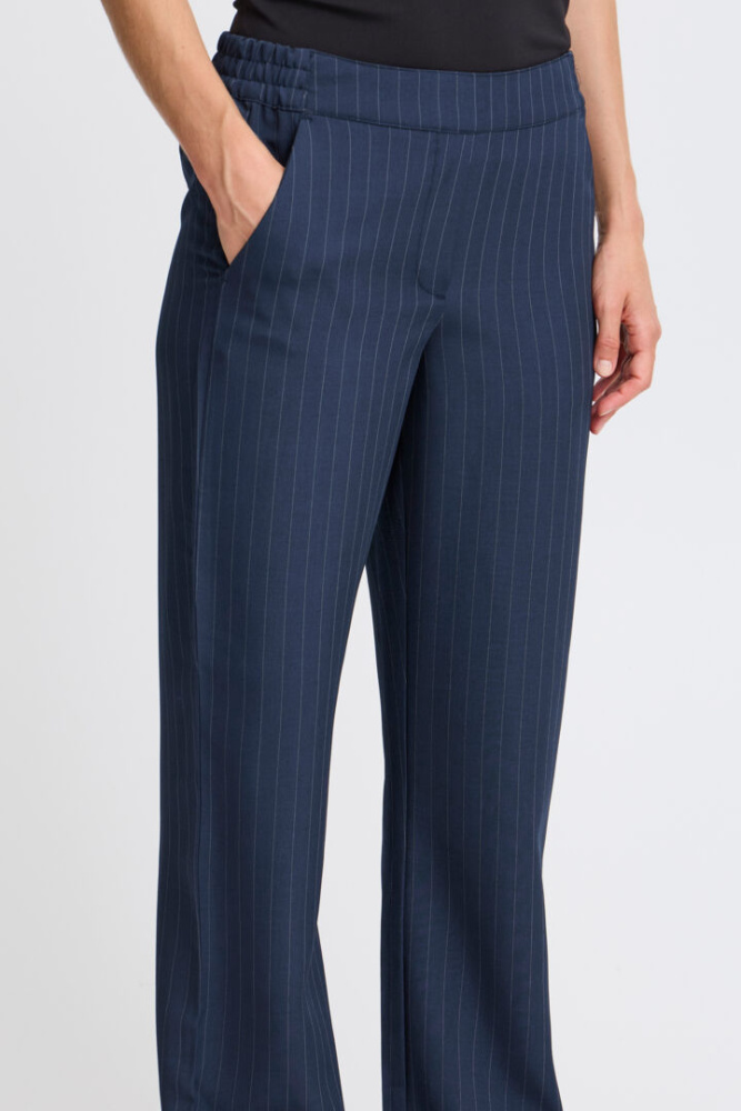 Hovedbilde BYMmidde Pants 20815616 - Navy Pinstripe 203921