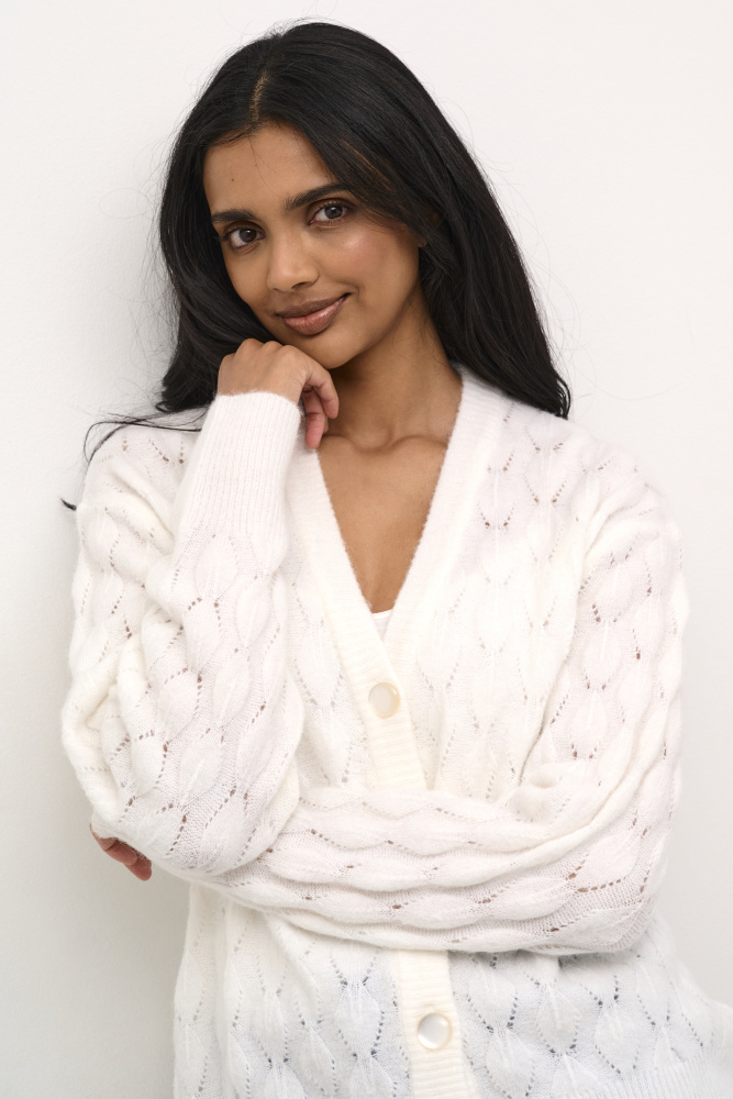 Hovedbilde KAMalene Cardigan 10508764 - Chalk Melange 1106021