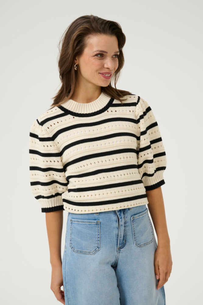 Hovedbilde KAEvelyn Knit Pullover 10509640 - Turtledove/Black 107101