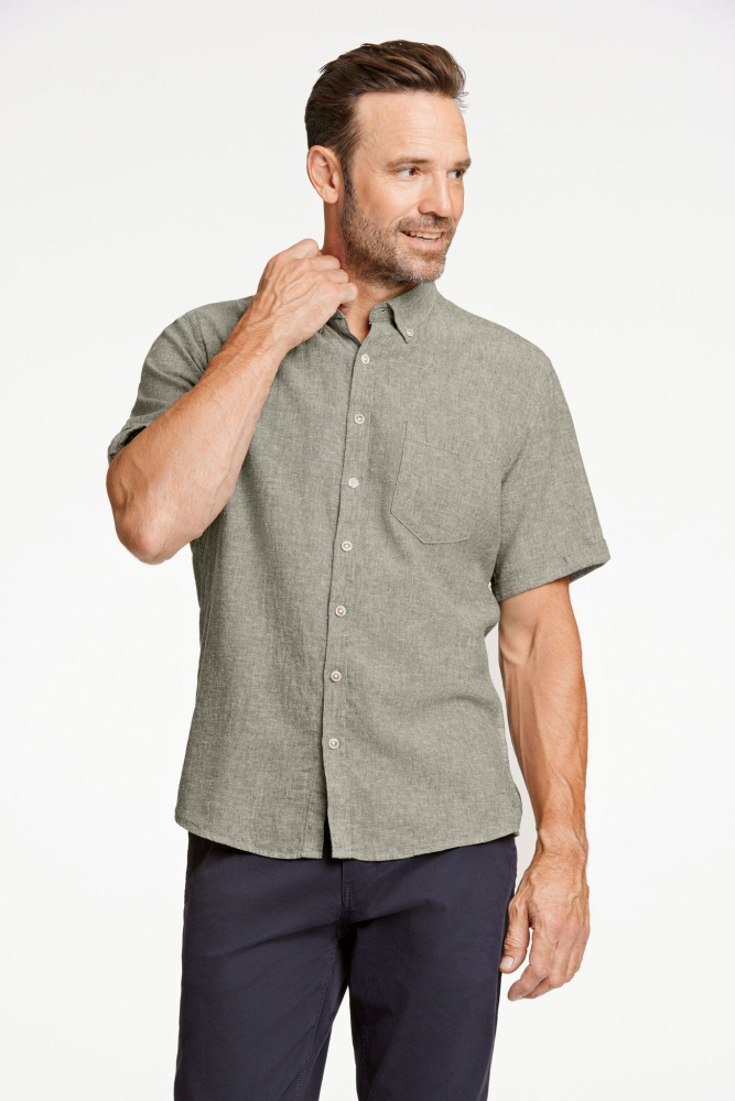 Hovedbilde JACK`S Cotton/linen Shirt 3-210075 - Army