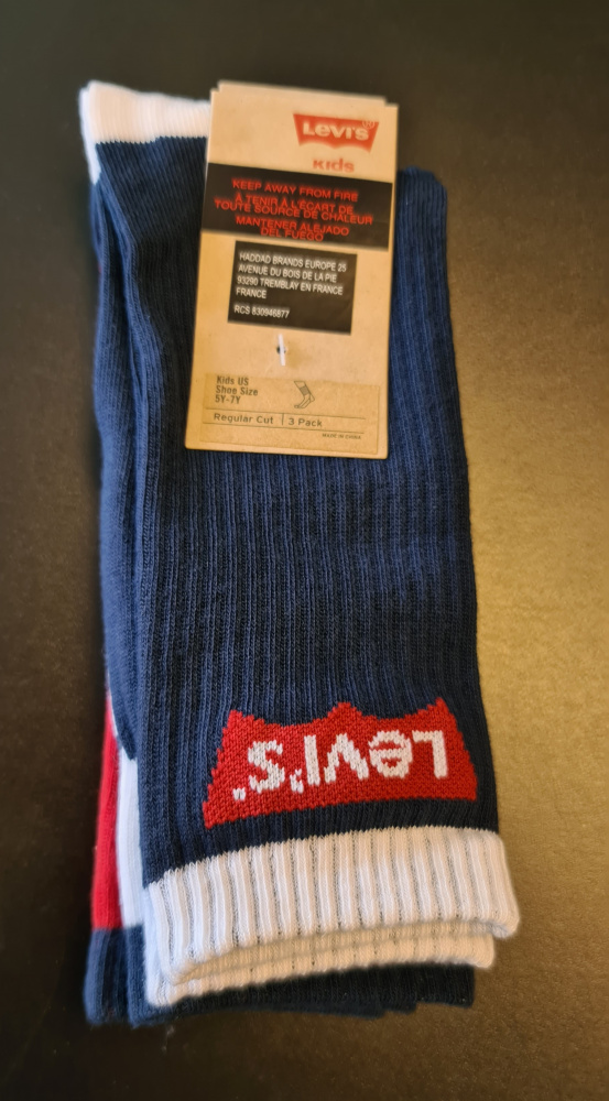 Hovedbilde LEVIS 3pk sokker høy - Marine/Hvit/Rød WL0079-U09