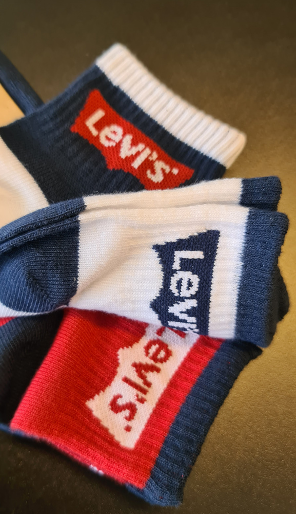 Hovedbilde LEVIS 3pk Sokker lav - Marine/Hvit/rød - XWL0078-U09