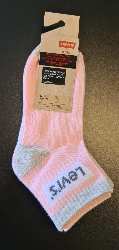 Hovedbilde LEVIS 3pk Sokker Lav - Rosa/Hvit/grå - WL0078-A4U