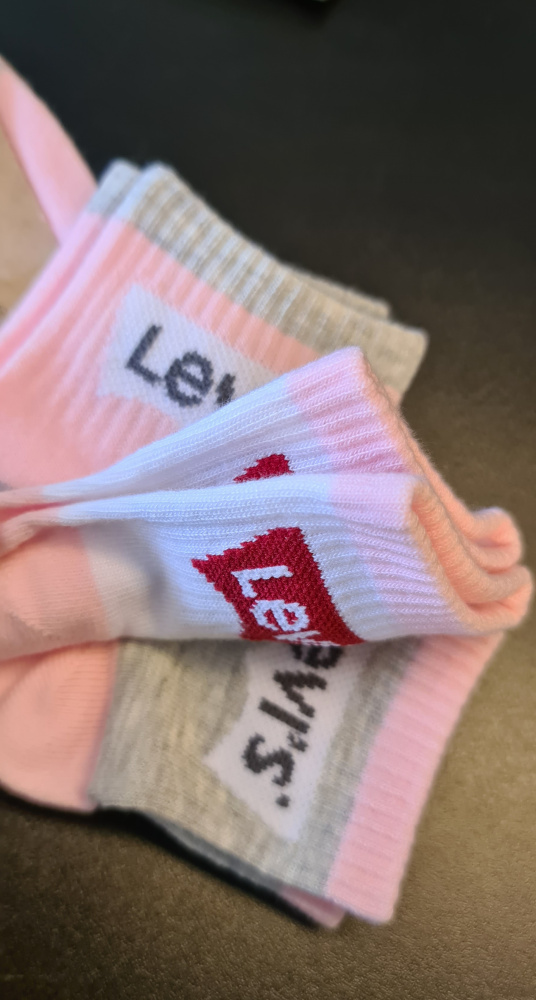 Hovedbilde LEVIS 3pk Sokker Lav - Rosa/Hvit/grå - WL0078-A4U