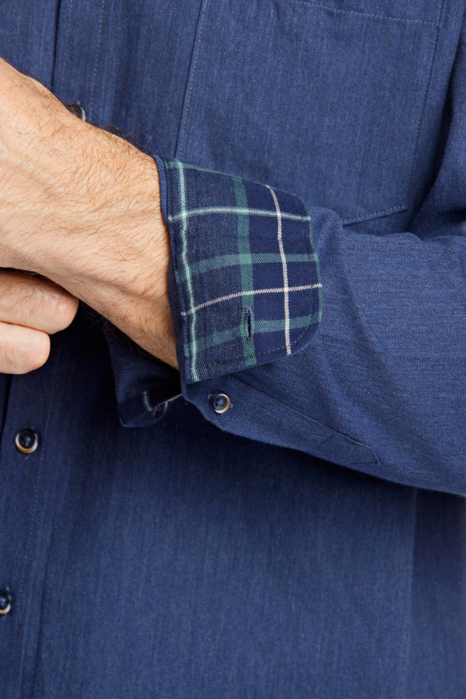 Hovedbilde Jack`s Brushed Flannel Shirt 3-210082 - Navy Melange