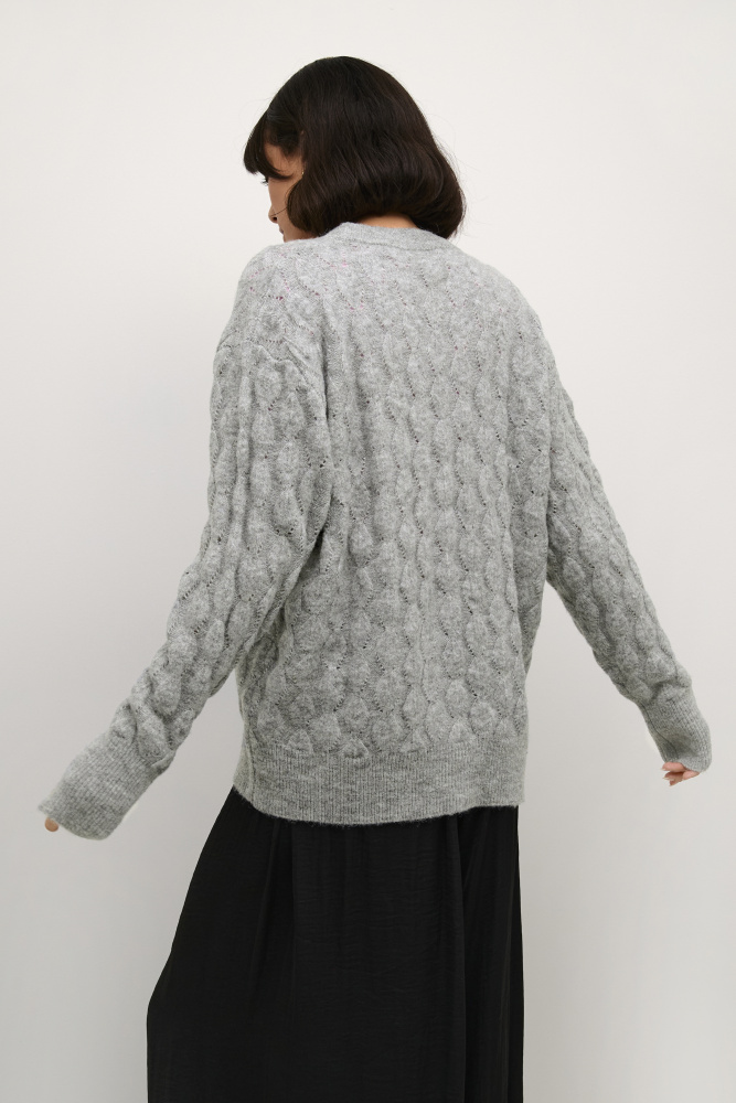 Hovedbilde KAMalene Cardigan 10508764 - Grey Melange 100123