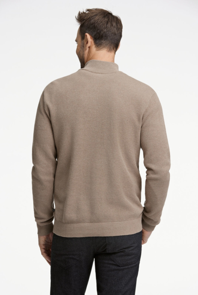 Hovedbilde Jack`s Zip Neck Knit 3-831055 - Sand Melange