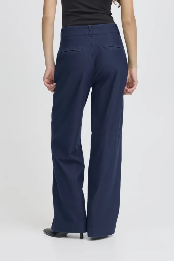 Hovedbilde IHKATE Long Wide Pants 20124291 - Dark Blue Denim 900000556