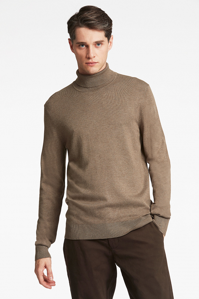 Hovedbilde LINDBERGH Roll Neck Knit 30-80094 - Dark Sand Melert
