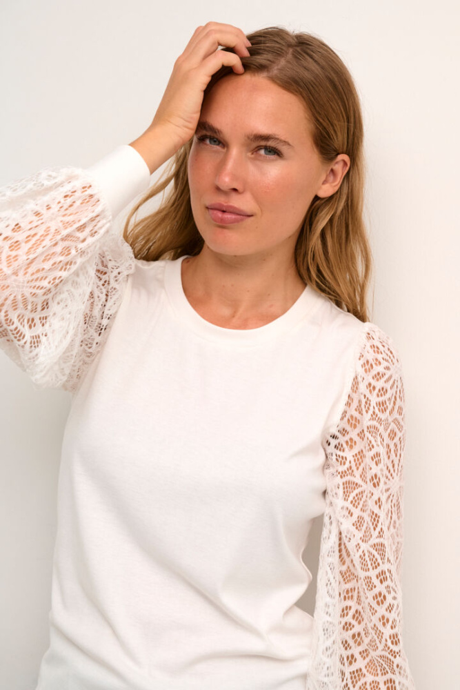 Hovedbilde KABecca Lace Top 10508024 - Chalk 110602