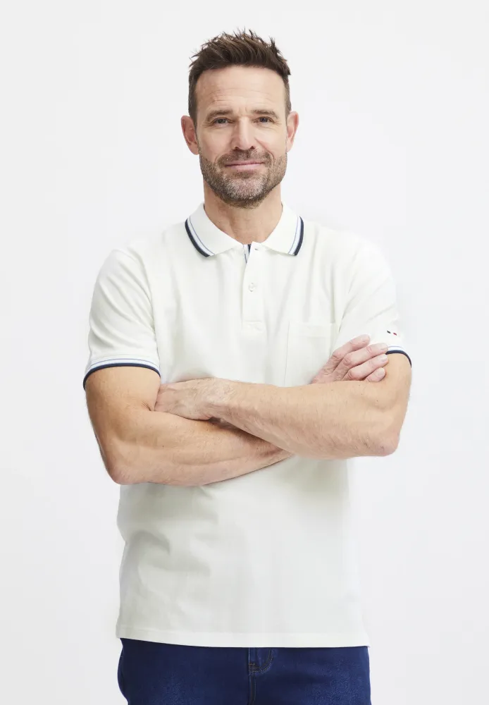 Hovedbilde FQ1924 Peter Pique Tee 21900176 - Brilliant White 114001