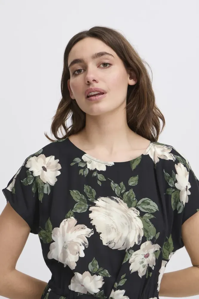 Hovedbilde Bymmjoella Oneck Dress 20811226 - Black roses 204595