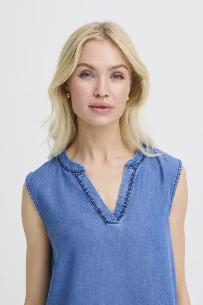 Hovedbilde BYKosmo Top 20818794 - Mid Blue Denim 200461