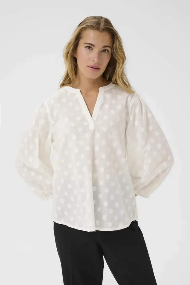 Hovedbilde Kaenya blouse 3/4 10510755 - 110602 chalk