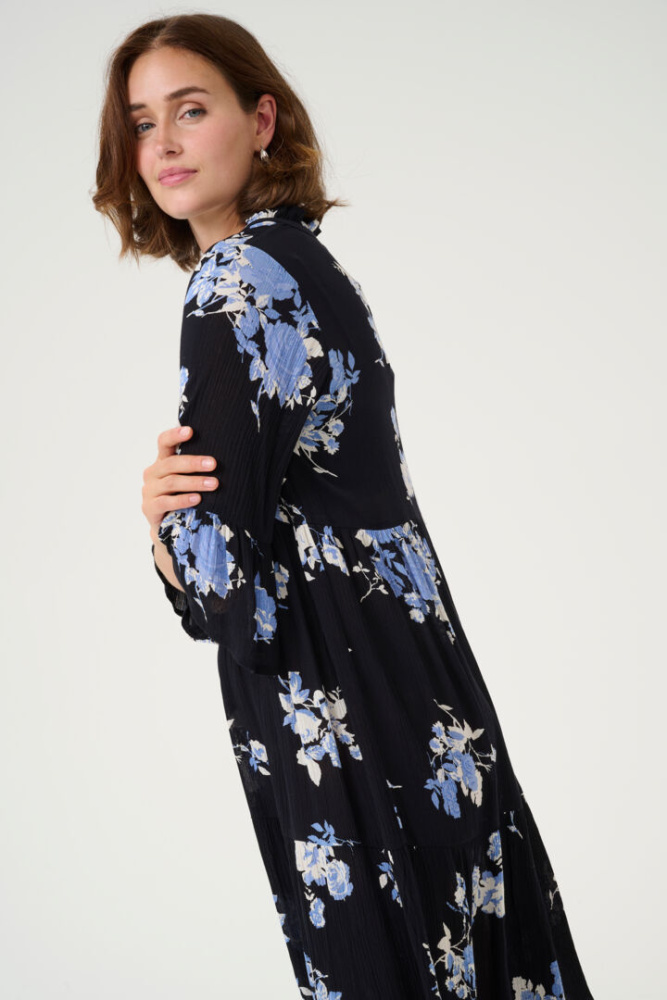 Hovedbilde KAEdita Amber Dress 10506330 - Black/Blue Flowers 107339