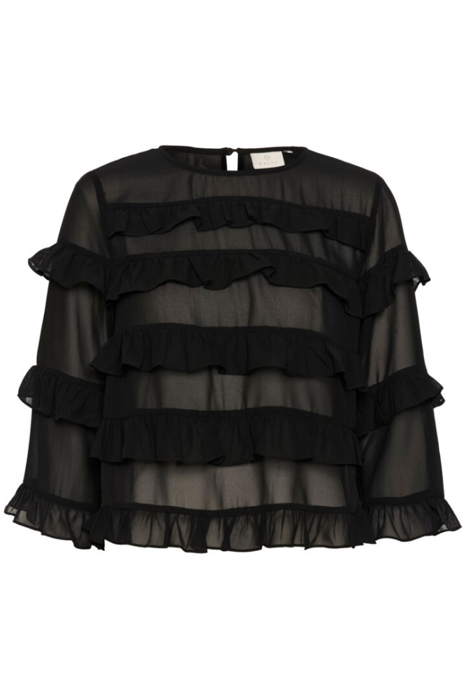 Hovedbilde Kaninna O.neck Blouse 10509392 - Black Deep