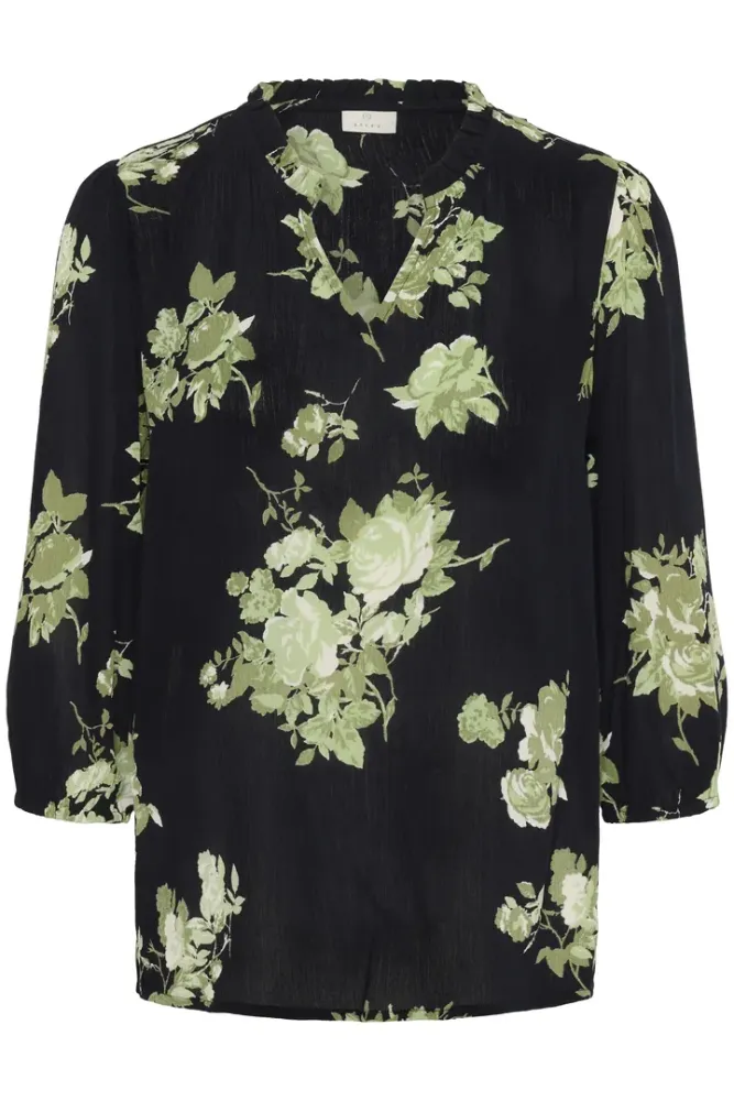 Hovedbilde KAEdita Amber Blouse 10509812 - Black/Green Flowers 107770