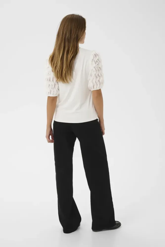 Hovedbilde KALinda Frill T-shirt 10511006 - Chalk 110602