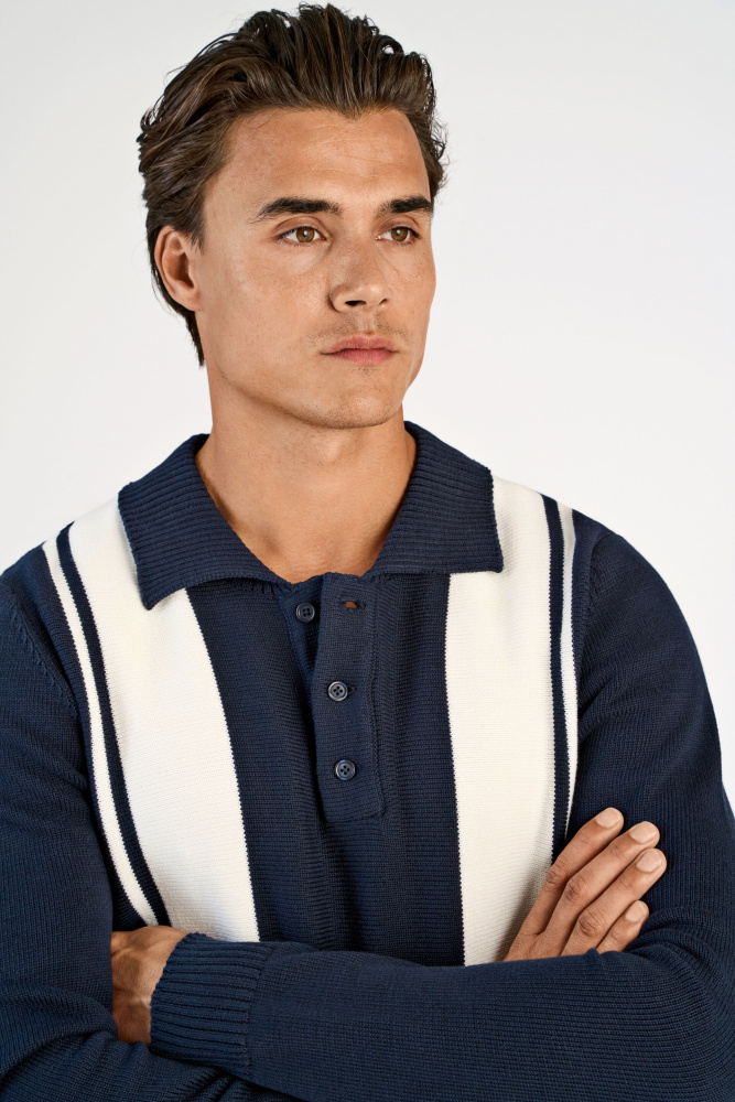 Hovedbilde Lindbergh Block Stripe Knit 30-805033 - Navy/White