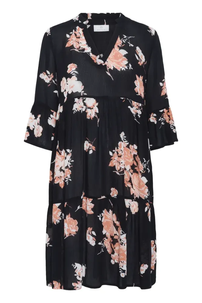 Hovedbilde KAEdita Amber Dress 10506330 - Black/Peach Flowers 107768