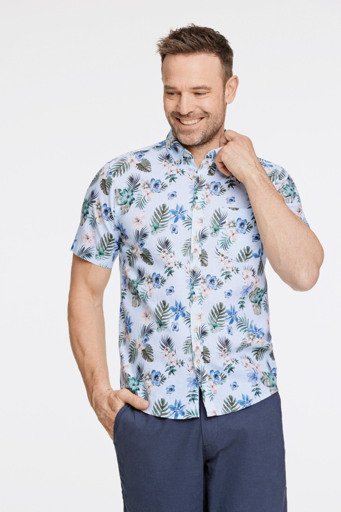 Hovedbilde JACK`S Cotton/linen Shirt 3-210129 - Blue/Green