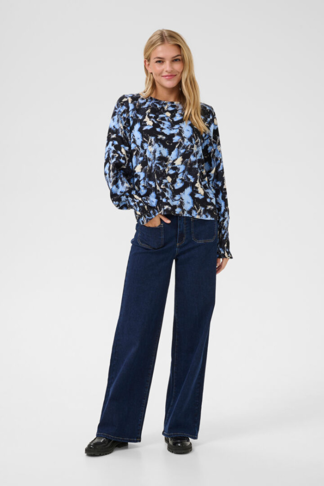 Hovedbilde KALura Blouse 10509433 - Black/Blue Graphic 106806