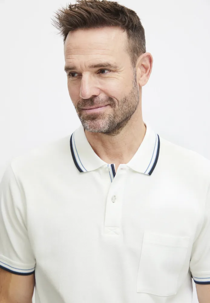 Hovedbilde FQ1924 Peter Pique Tee 21900176 - Brilliant White 114001