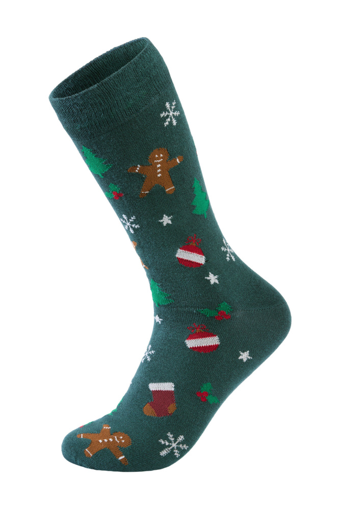 Hovedbilde Lindbergh Christmas Bamboo Socks 30-991114 - green