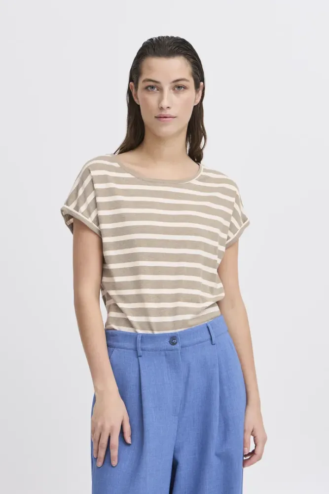 Bilde av ByPamila Oneck T-shirt 20809561 - Roasted Cashew Max 203994